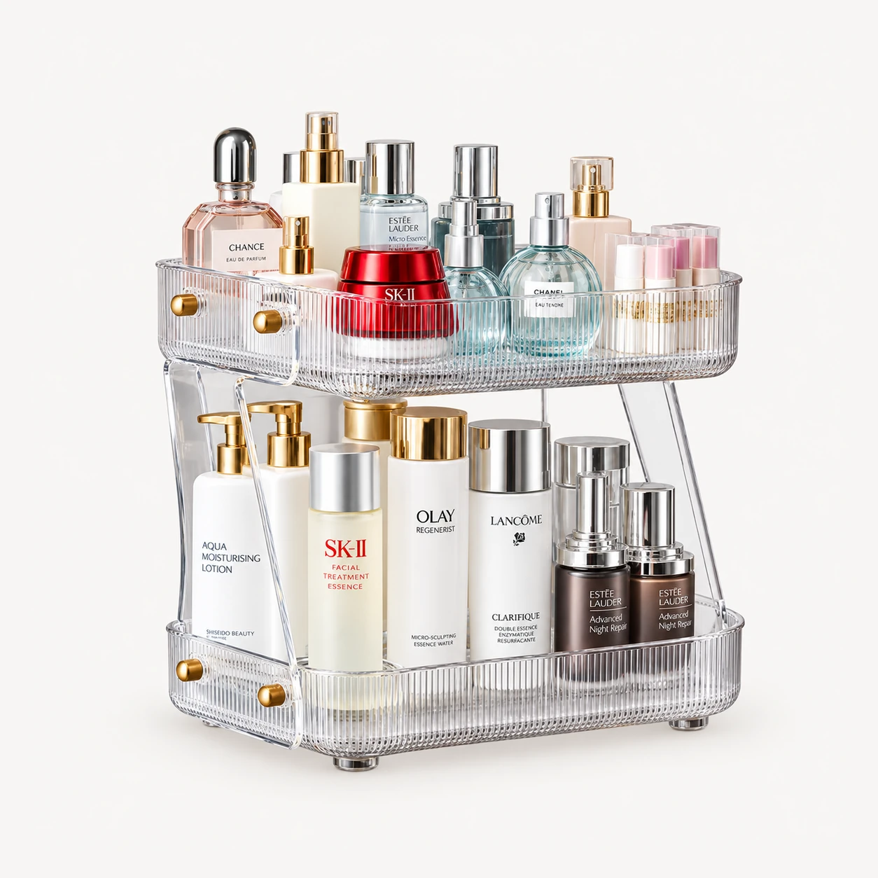 styled with toiletries