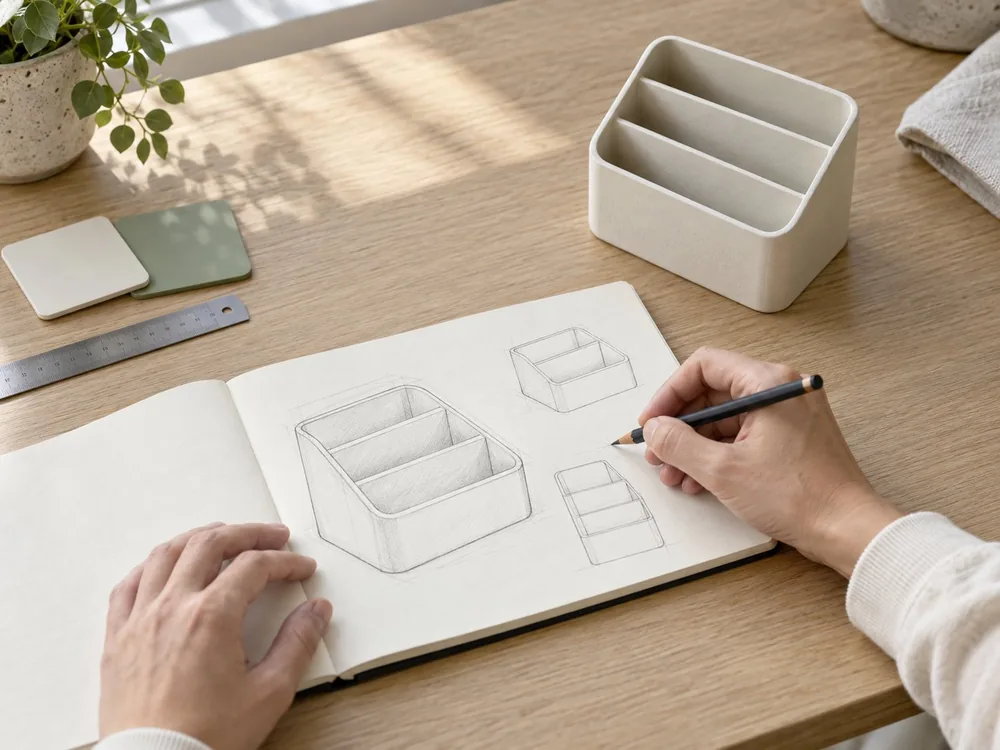 Sketching a new organizer product concept